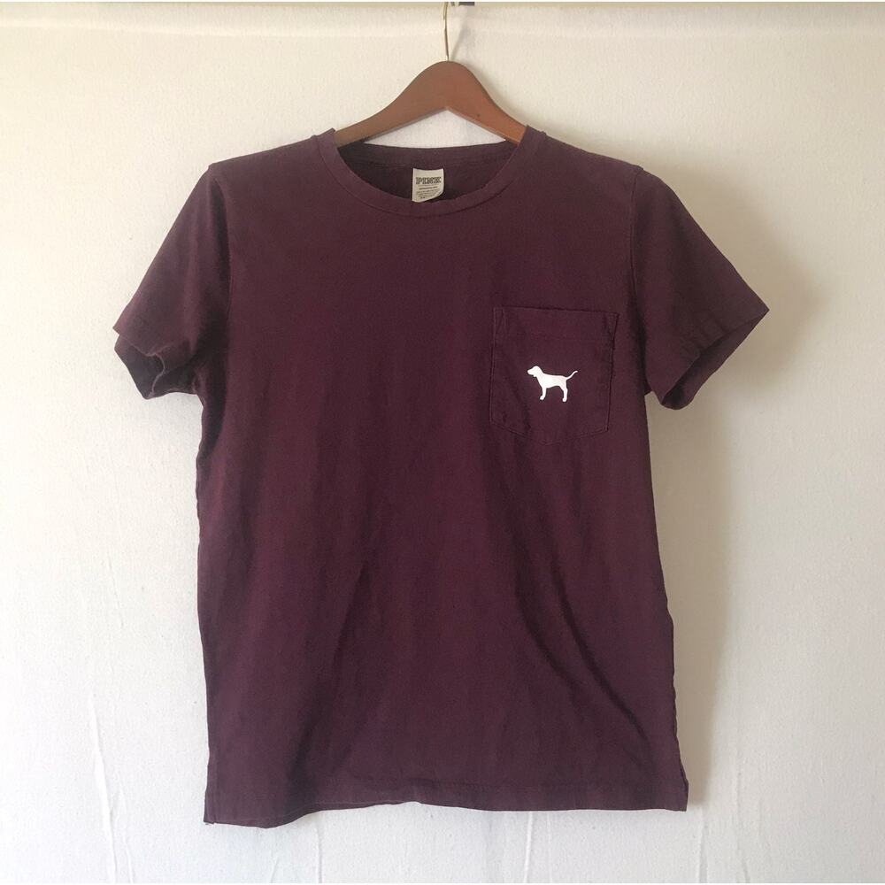 Pink‎ tshirt marron color small